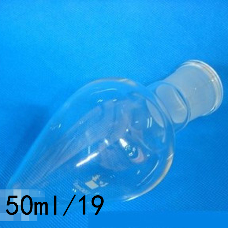 50ml/19 Transparent Pear-Shaped Thick-Walled Flask Standard Grinding Mouth Flask